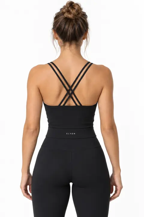 FLOW Square Top Negro, espalda