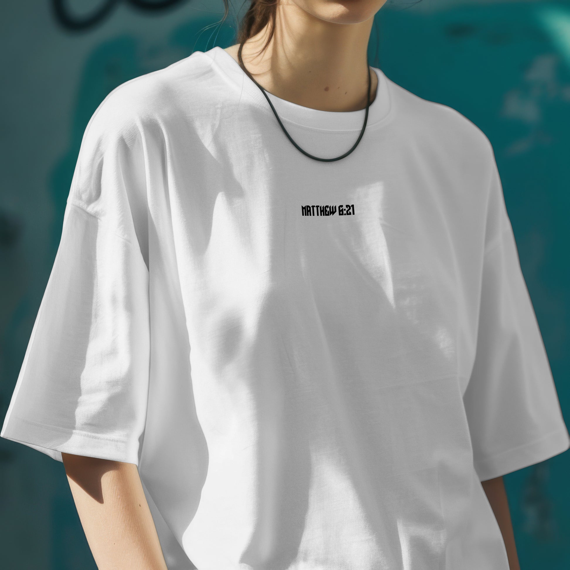 Camiseta Oversized | Matthew 6:21