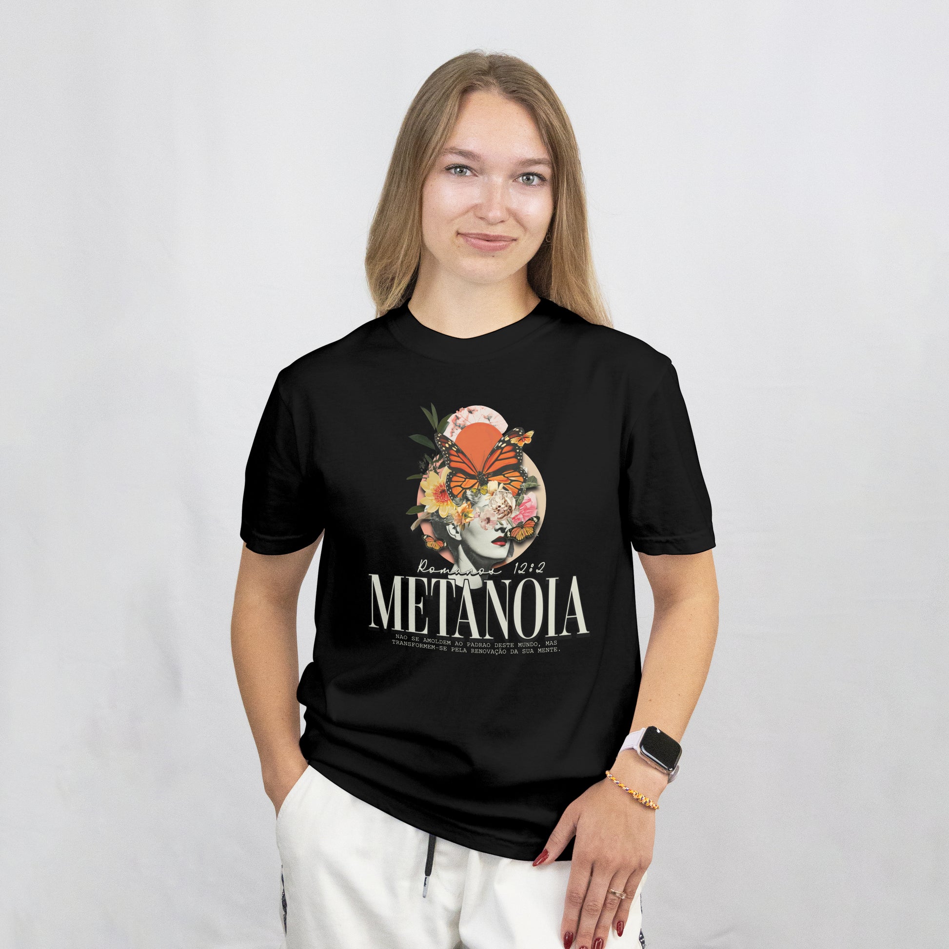 Camiseta Oversized Feminina |  METANOIA Romanos 12:2