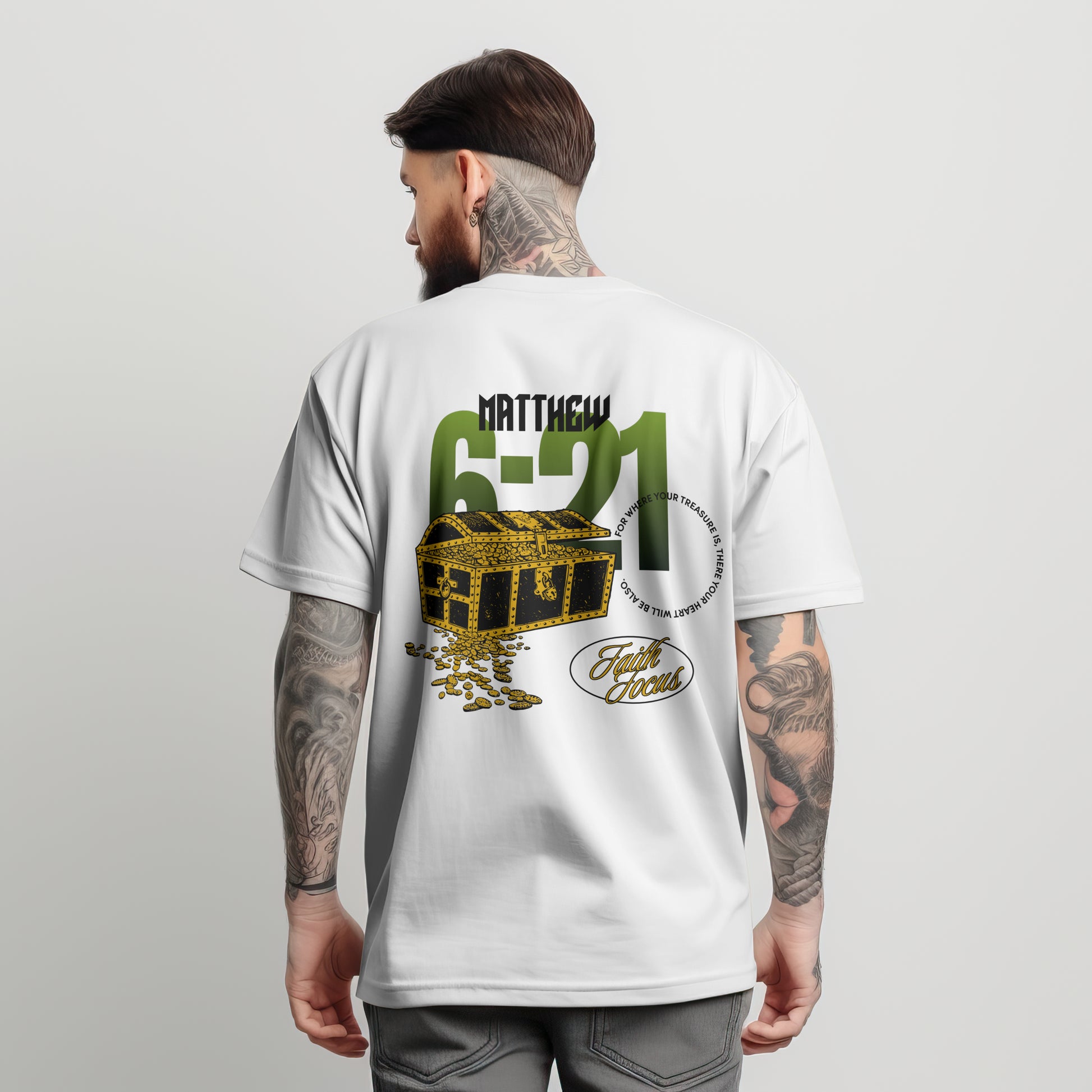 Camiseta Oversized | Matthew 6:21