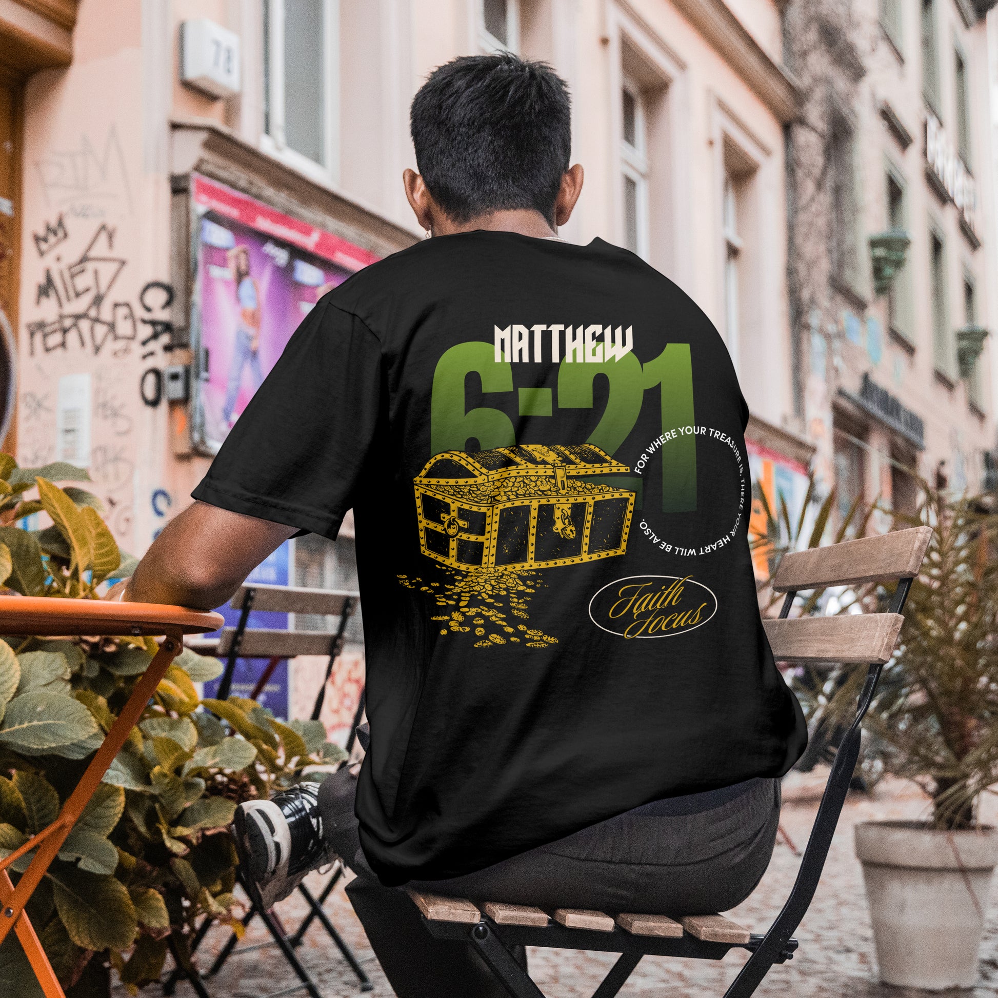 Camiseta Oversized | Matthew 6:21