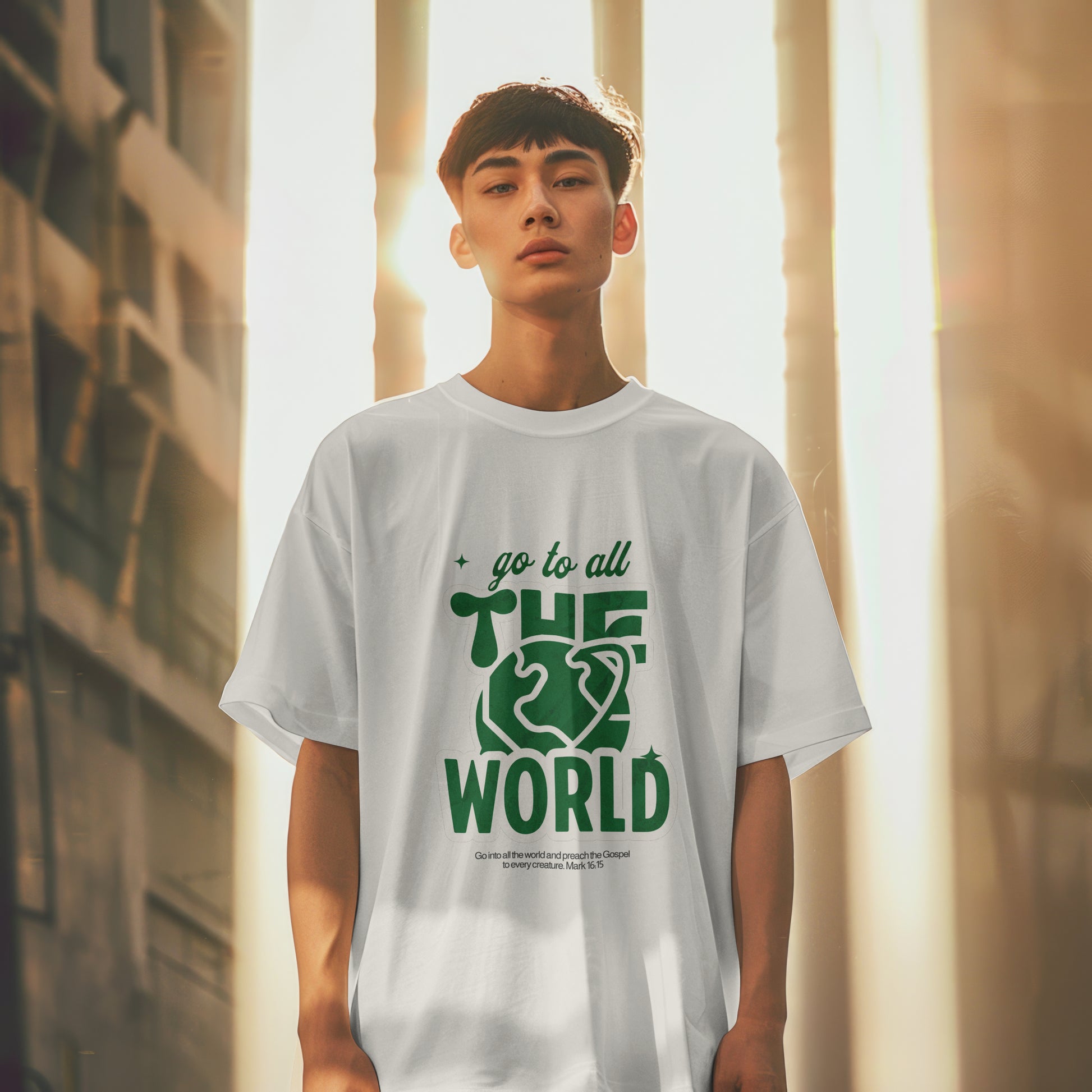 Camiseta Oversized | Global Mission — Mark 16:15